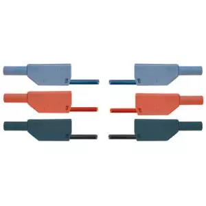 Cavi di sicurezza per esperimenti, 75 cm, set di 15 - 3B