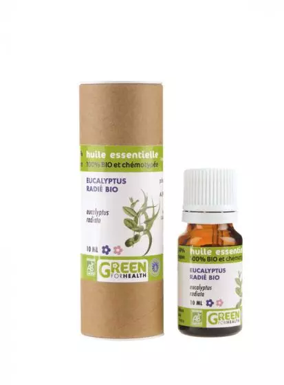Olio essenziale d'eucalipto sostenibile Green For Health 
