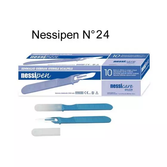 Bisturi sterile monouso LCH Nessipen N°24 scatola di 10