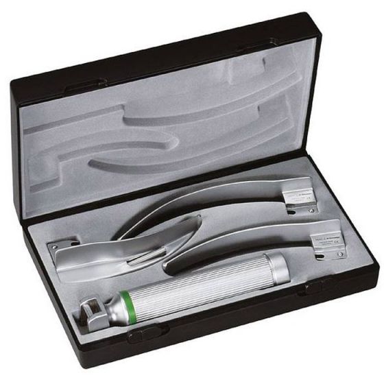 Cofanetto laringoscopio Riester Ri-Integral, lame curve Mac Intosh 2,3,4 F.O.