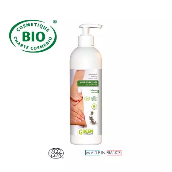 Olio da massaggio drenante Bio 500 ml Green for Health