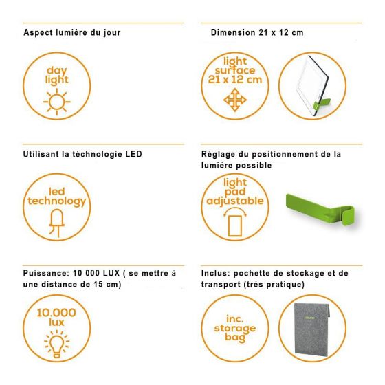 Lampada SAD Beurer TL 30 - Luce Giorno 10.000 Lux, Compatta, Per Scrivania O Viaggio, Tecnologia LED