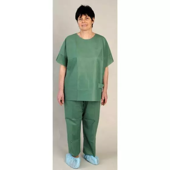 Pigiama Profil Tunic verde non sterile LCH confezione da 5 completi 