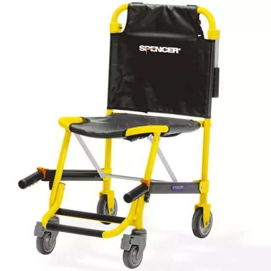 Sedia portantina a quattro ruote gialla  425 Spencer