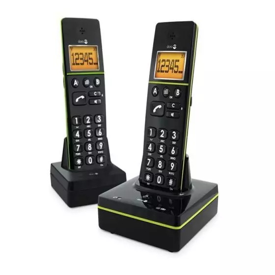Telefono cordless Doro PhoneEasy 336w Duo Nero
