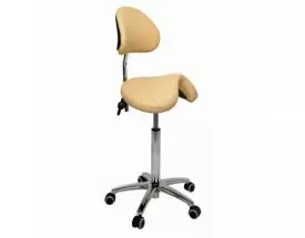 Sgabello PONY con base cromata e schienale Ecopostural S3631