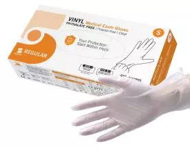 Guanti da esplorazione regolari in vinile non sterili e senza polvere (scatola da 100)