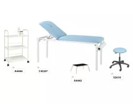 Set di mobili Pack01 Ecopostural con lettino da massaggio fisso C4520