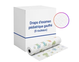 Lenzuola per visite pediatriche goffrate (9 rotoli)