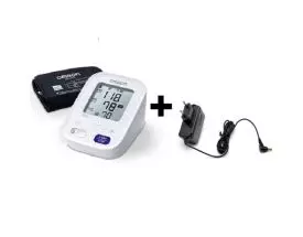 Confezione di misuratore elettronico di pressione Omron M3 con adattatore di rete