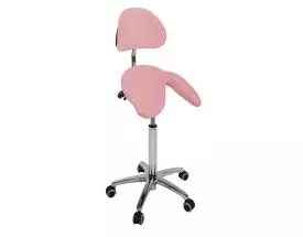 Sgabello PONY con base cromata e schienale Ecopostural S3661