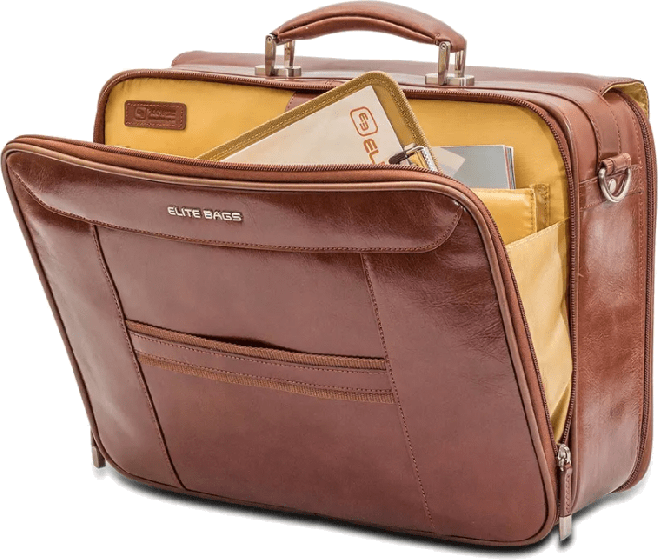 Valigetta In Pelle Tandi Per Uomo – Marrone, Doppio Tassello, Dimensioni 16,5x11x5