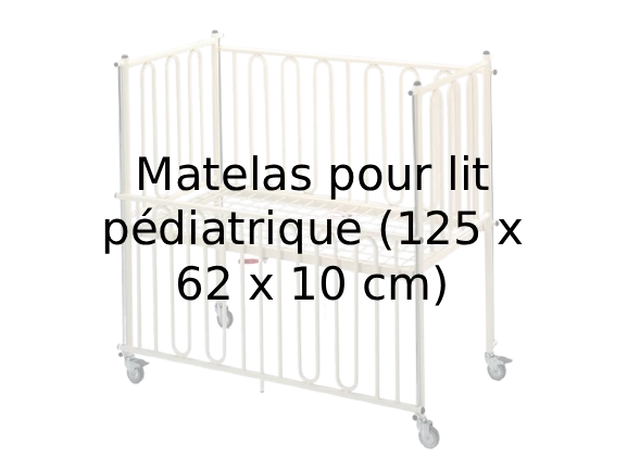 Materasso per lettino pediatrico (125 x 62 x 10 cm)