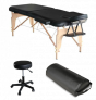 Pack Lettino da massaggio in legno Mediprem nero