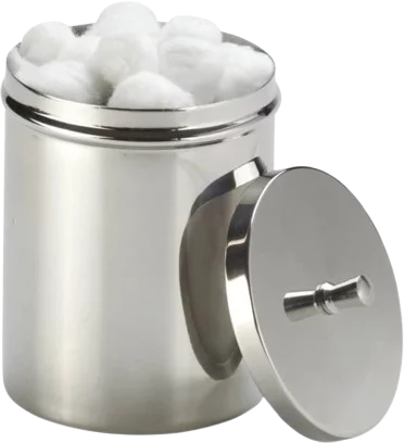 Scatola di cotone in acciaio inox Devaset
